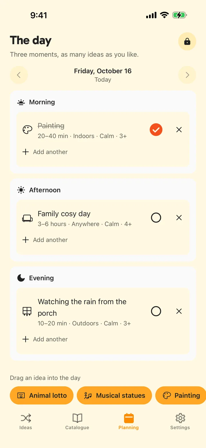 Plan the day