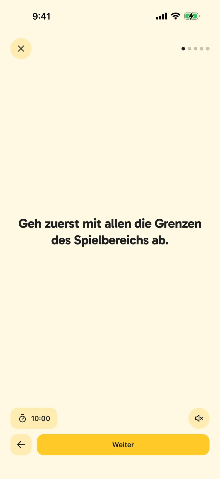 Schritt für Schritt spielen